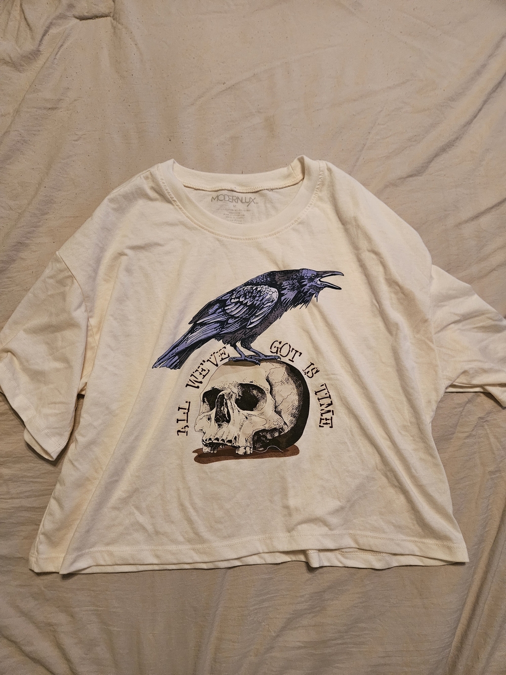Modern Lux Graphic Raven & Skull Tee
